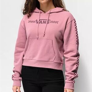Vans- Rose Colored Cropped Hoodie S